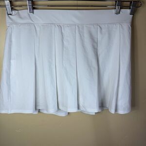 Abercrombie & Fitch Womens White Pleated Tennis Skirt Skort Lined Size XL Active